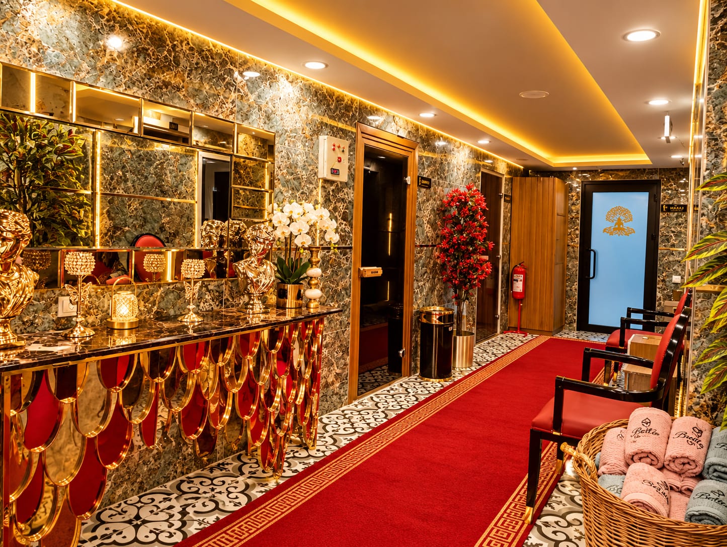 Karaca Gold Spa bakım alanı koridoru